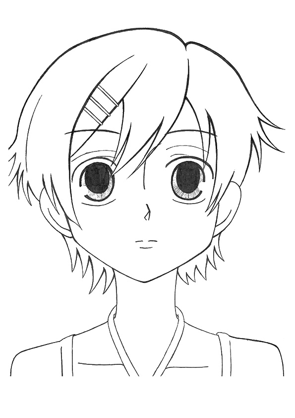 Plansa de colorat cu Anime 90 99